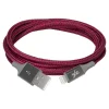 Power Cables<360 Electrical Habitat 4' USB A Male/Lightning 8-Pin Male, Cranberry (360650-CB)