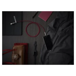 Power Cables<360 Electrical Habitat 4' USB A Male/Lightning 8-Pin Male, Cranberry (360650-CB)