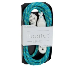 Extension Cords<360 Electrical Habitat Braided 8' Extension Cord, 3-Outlet, Multicolor (360417-MJ-8ES)