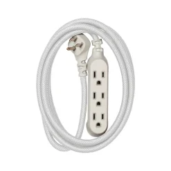 Extension Cords<360 Electrical Habitat Modern Collection 8' Extension Cord, 3-Outlet, Titanium (360417-TI-8ES)