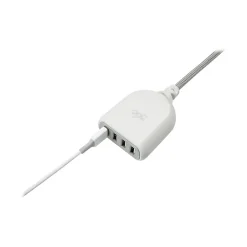 Surge Protectors & Power Strips<360 Electrical Harmony Collection Habitat+4.8A USB Extension for Most Smartphones, Gray (360623)