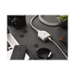 Surge Protectors & Power Strips<360 Electrical Harmony Collection Habitat+4.8A USB Extension for Most Smartphones, Gray (360623)