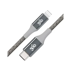 360 Electrical Lightning USB Cable for iPhone/iPad/iPod Touch, Charcoal (360704-CH)