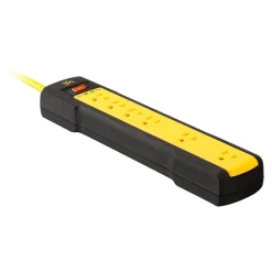 Surge Protectors & Power Strips<360 Electrical 6-Outlet Surge Protector, 8', Black/Yellow (36003-4ES-C1)