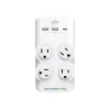 Surge Protectors & Power Strips<360 Electrical Revolve45 4-Outlet 3-USB Port Surge Protector, White (3E0771-WHT6NA)