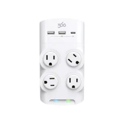 Surge Protectors & Power Strips<360 Electrical Revolve45 4-Outlet 3-USB Port Surge Protector, White (3E0771-WHT6NA)
