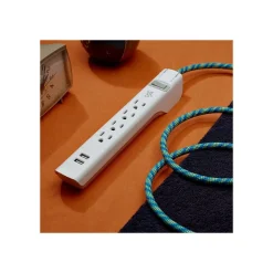 Surge Protectors & Power Strips<360 Electrical Suite 2.4 Braided 4" Cable, Mint (360563-MJ)