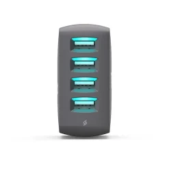 Surge Protectors & Power Strips<360 Electrical Vivid 8.0 4-Outlet Wall Charger, Gray (360542)