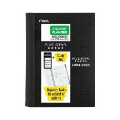 Five Star 2024-2025 Advance 5.5" x 8.5" Academic Weekly & Monthly Planner, Poly Cover, Assorted Colors (CAW459-00-25) Best