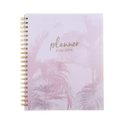 Gartner Studios 2024-2025 Pink Palm Tree 9.13" x 11.3" Academic Weekly & Monthly Planner, Plastic Cover, Pink (175671) Clearance