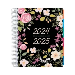 Global Printed Products 2024-2025 Floral Pink 8.5" x 11" Academic Weekly & Monthly Planner, Plastic Cover, Multicolor Discount