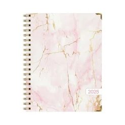 Global Printed Products 2025 8.5" x 11" Calendar Year Weekly & Monthly Planner, Paperboard Cover, Pink/Gold (SPLS25-8511-01) Discount
