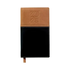Global Printed Products 2025 3.5" x 6" Weekly & Monthly Planner, Faux Leather Cover, Black/Brown (SPLS25-BRN36) Online