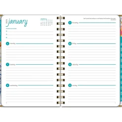 Global Printed Products 2025 5.5" x 8" Weekly & Monthly Planner, Paperboard Cover, Multicolor (SPLS25-58-20) Clearance