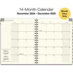 Global Printed Products 2025 8.5" x 11" Monthly Planner, Plastic Cover, Blue/Gold (SPLS25-8511M-F) Hot