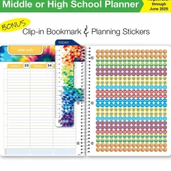 Global Printed Products 2024-2025 8.5" x 11" Academic Year Planner, Paper Cover, Multicolor (AY24SM851103-CP)