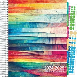 Global Printed Products 2024-2025 Deluxe Teacher 8.5" x 11" Academic Year Planner, Paper Cover, Multicolor (DTP-AY24-0044)
