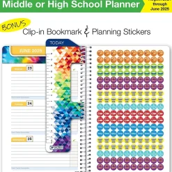 Global Printed Products 2024-2025 5.5" x 8.5" Academic Year Planner, Paper Cover, Multicolor (AY24SB558505-CP) Outlet