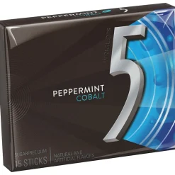 Gum & Mints<5 Gum Peppermint Cobalt Sugar Free Gum, 15 Sticks ( WMW51220)
