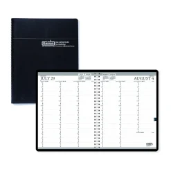 House of Doolittle 2024-2025 8.5" x 11" Academic Weekly Appointment Book, Leatherette Cover, Black (257202-25) Sale