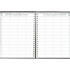 House of Doolittle 2025 8.5" x 11" Daily 8-Person Group Practice Planner, Faux Leather Cover, Black (28102-25) Clearance