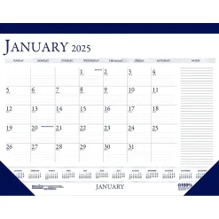 House of Doolittle 2025 18.5" x 13" Monthly Desk Pad Calendar, White/Blue (1646-25) Discount