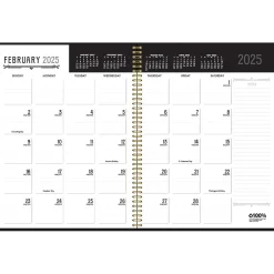 House of Doolittle 2025 Deco Days 8.5" x 11" Monthly Calendar Planner, Faux Leather Cover, Black/Gold (29102-25) Discount