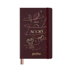 Moleskine 2025 Limited Edition Harry Potter Accio 5" x 8.25" Daily Planner, Bordeaux Red (DHP12DC3Y25) Outlet