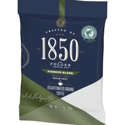 Coffee<1850 Pioneer Blend Decaf Ground Coffee, Medium Roast, 2.5 oz. Fraction Pack, 24/Carton (2550021513)