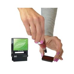 2000 Plus Green Line Pre-Inked Stamp, PAID, Red Ink (098370) Clearance