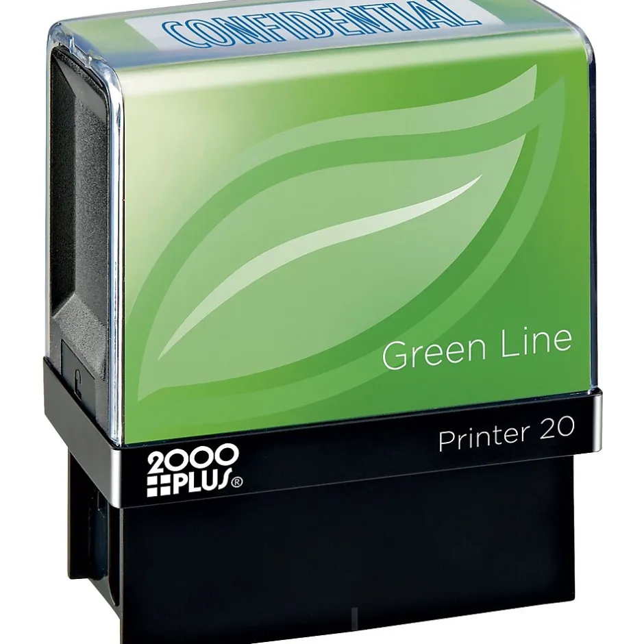 2000 Plus Green Line Self-inking Stamp, "CONFIDENTIAL", Blue Ink (098374) Best
