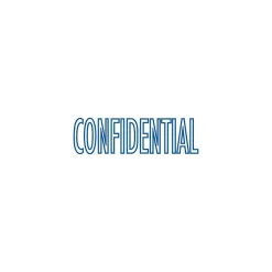 2000 Plus Green Line Self-inking Stamp, "CONFIDENTIAL", Blue Ink (098374) Best
