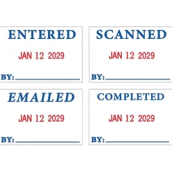 2000 Plus 4-in-1 Date Stamp, Blue and Red Ink (011098) Hot