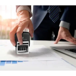 2000 Plus 4-in-1 Date Stamp, Blue and Red Ink (011098) Hot