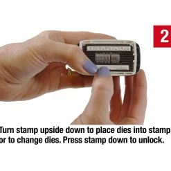 2000 Plus 4-in-1 Date Stamp, Blue and Red Ink (011098) Hot