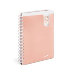Poppin 2023-2024 6" x 8.5" Academic Weekly & Monthly Planner, Blush (109412) New