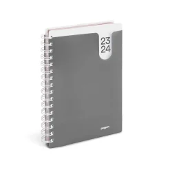 Poppin 2023-2024 6" x 8.5" Academic Weekly & Monthly Planner, Dark Gray (109414) New