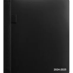 Staples 2024-2025 7" x 9" Academic Weekly & Monthly Appointment Book, Plastic Cover, Black (ST25497-23) Online