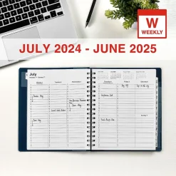 Staples 2024-2025 7" x 9" Academic Weekly & Monthly Appointment Book, Plastic Cover, Navy (ST60360-23) Best