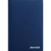 Staples 2024-2025 5" x 8" Academic Weekly & Monthly Planner, Faux Leather Cover, Navy (ST60362-23) Discount