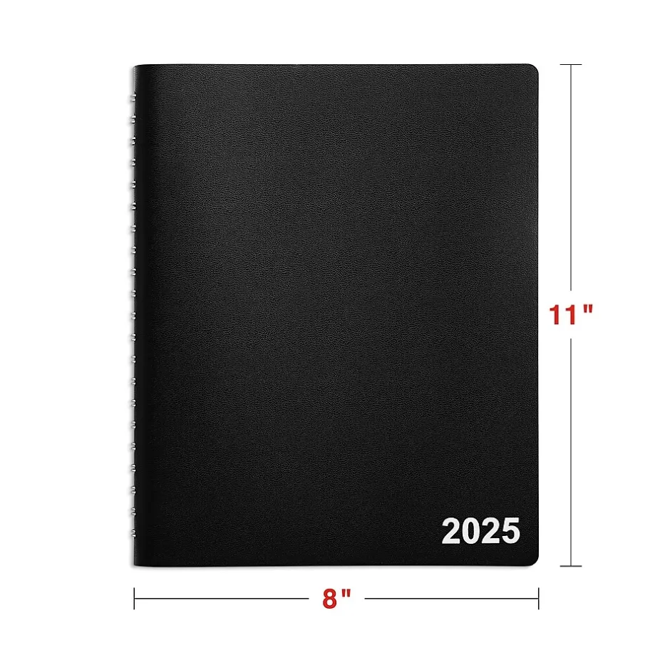 Staples 2025 8" x 11" Daily Appointment Book, Black (ST58453-25) Best