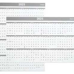 Staples 2025 48" x 32" Dry Erase Wall Calendar, Gray/White (ST58450-25) Sale