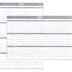 Staples 2025 36" x 24" Dry Erase Wall Calendar, Gray/White (ST52079-25) Hot
