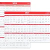 Staples 2025 48" x 32" Dry Erase Wall Calendar, Red/White (ST53911-25) Outlet
