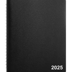 Staples 2025 8" x 11" Four-Person Daily Appointment Book, Black (ST58479-25)