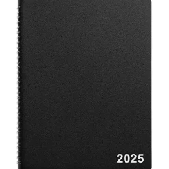 Staples 2025 8" x 11" Weekly & Monthly Appointment Book, Faux Leather Cover, (TR21494-25) Black Clearance