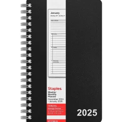 Staples 2025 3" x 6" Weekly & Monthly Planner, Assorted Colors (ST17388-25) Best