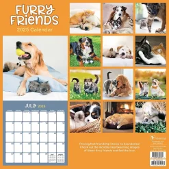 TF Publishing 2025 12" x 12" Furry Friends Wall Calendar (25-1011)