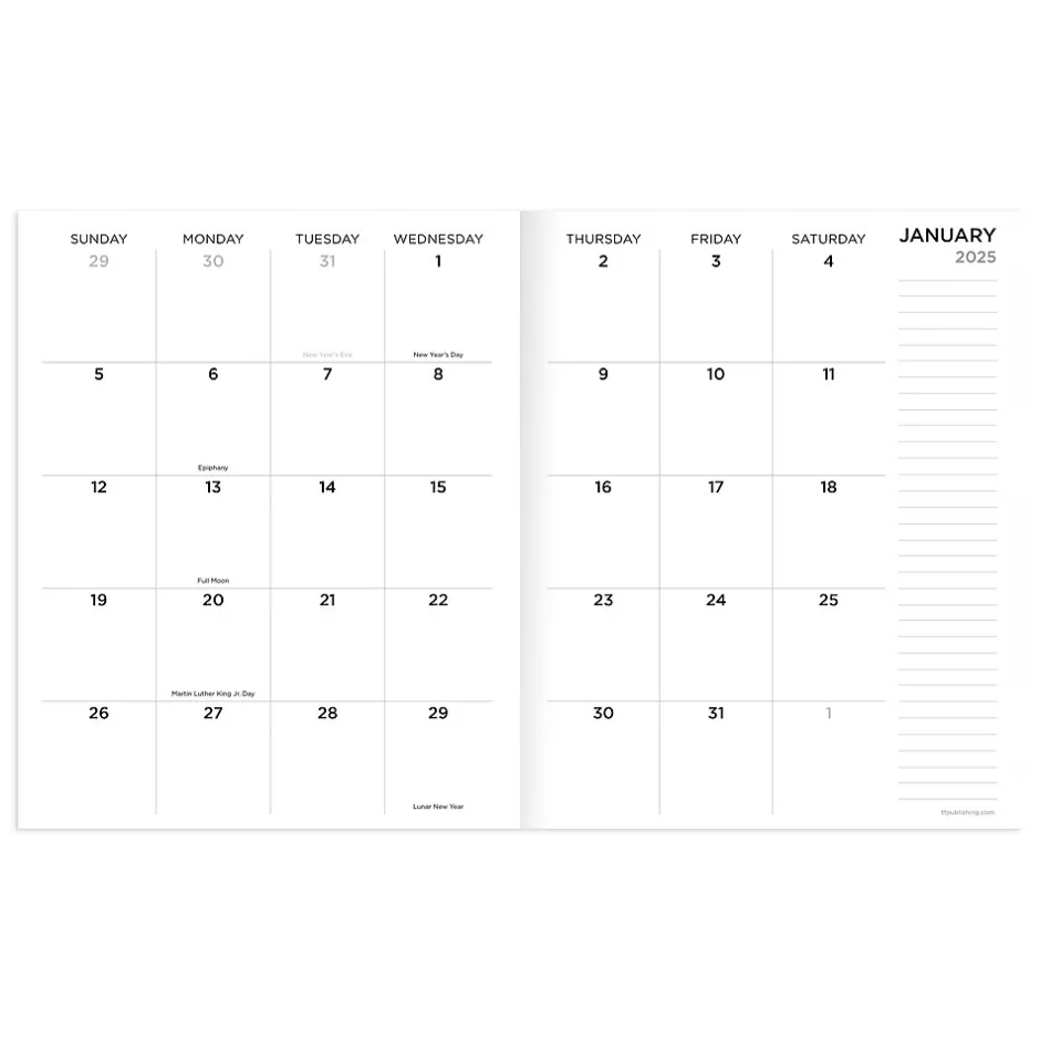 TF Publishing 2025 6.5" x 8" Monthly Planner, Paperboard Cover, Color Stacks (25-4204) Hot