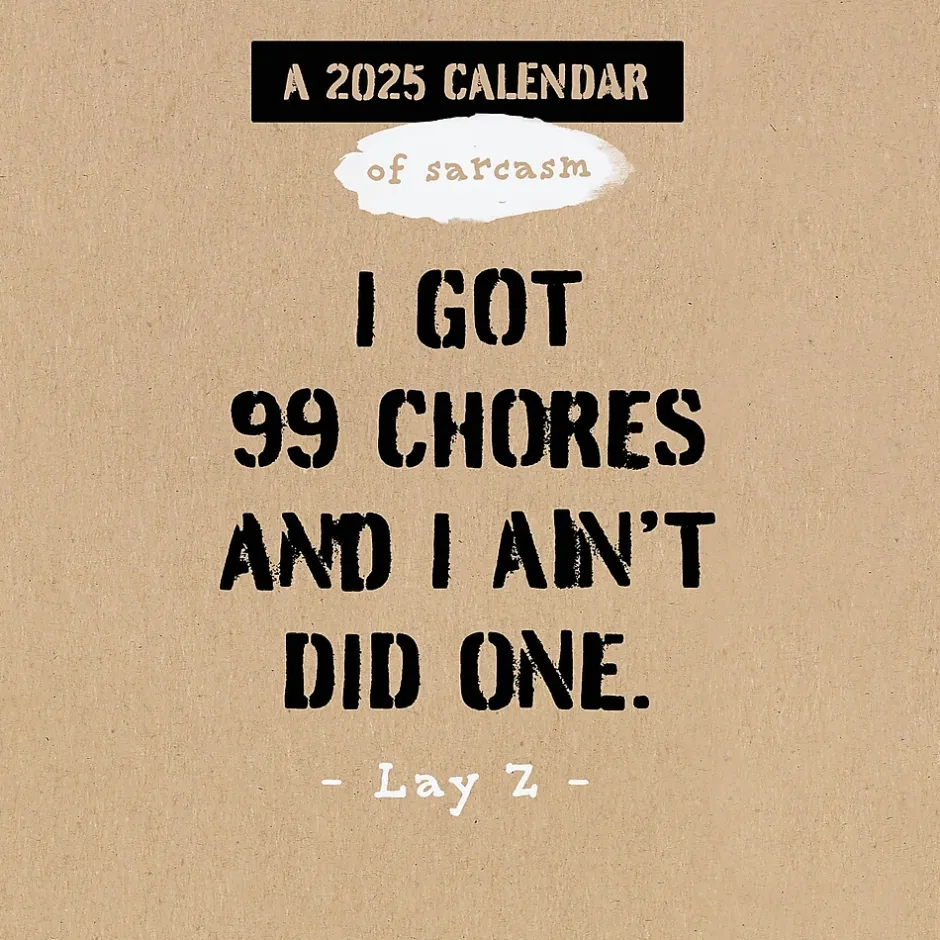 TF Publishing 2025 Anti-Affirmations & Sarcasm 7" x 7" Monthly Wall Calendar (25-2100) Outlet